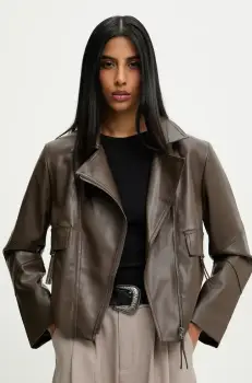 Answear Lab geaca culoarea maro, de tranzitie imagine