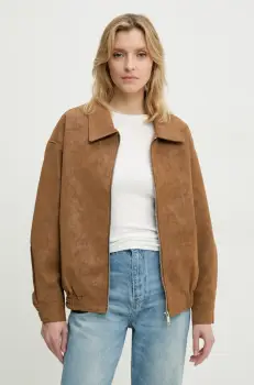 Answear Lab geaca culoarea maro, de tranzitie imagine