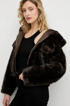 Answear.LAB geaca culoarea maro, de tranzitie imagine