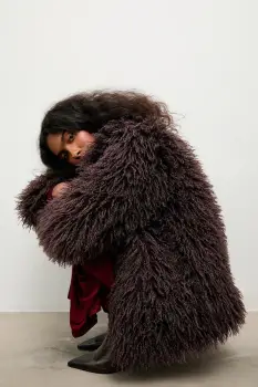 Answear.LAB geaca culoarea maro, de tranzitie imagine