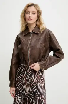 Answear Lab geaca culoarea maro, de tranzitie, oversize imagine