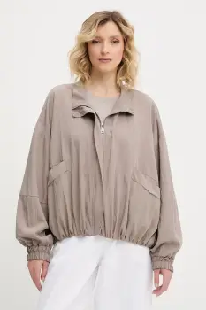 Answear Lab geaca culoarea maro, de tranzitie, oversize imagine