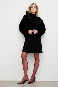 Answear.LAB geaca culoarea negru, de tranzitie imagine