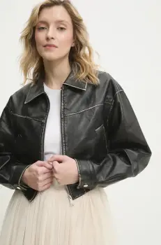 Answear Lab geaca culoarea negru, de tranzitie, oversize imagine