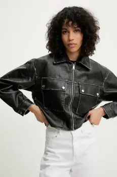 Answear Lab geaca culoarea negru, de tranzitie, oversize imagine