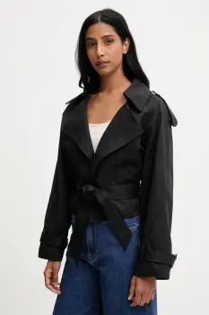 Answear.LAB geaca culoarea negru, de tranzitie, oversize imagine