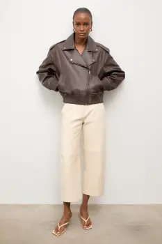 Answear.LAB geaca de biker pentru femei, din piele YARI Unscripted Collection imagine