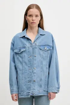 Answear Lab geaca de blugi din bumbac de tranzitie, oversize imagine