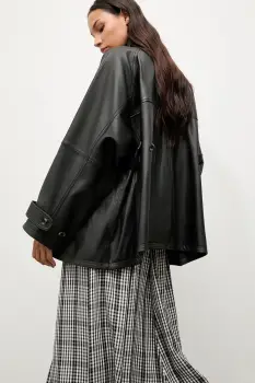 Answear.LAB geaca de piele culoarea negru imagine