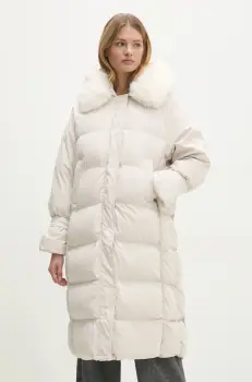 Answear Lab geaca femei, culoarea bej, de iarna imagine