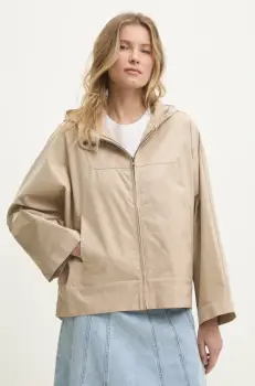 Answear Lab geaca femei, culoarea bej, de tranzitie, oversize imagine