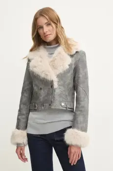 Answear Lab geaca femei, culoarea gri, de tranzitie imagine