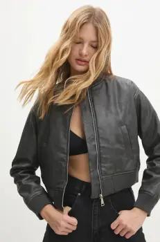 Answear Lab geaca femei, culoarea gri, de tranzitie imagine