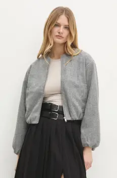 Answear Lab geaca femei, culoarea gri, de tranzitie imagine