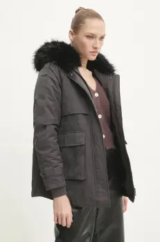 Answear Lab geaca femei, culoarea gri, de tranzitie imagine