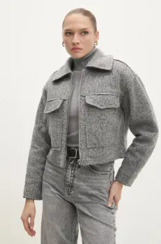 Answear Lab geaca femei, culoarea gri, de tranzitie imagine