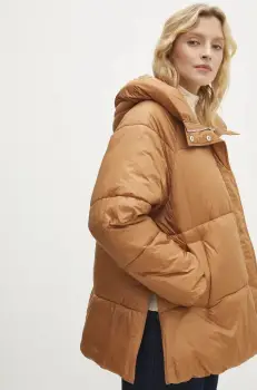 Answear Lab geaca femei, culoarea maro, de iarna, oversize imagine