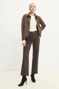 Answear Lab geaca femei, culoarea maro, de tranzitie imagine