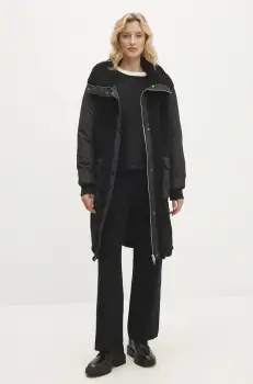 Answear Lab geaca femei, culoarea negru, de tranzitie imagine