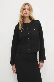 Answear Lab geaca femei, culoarea negru, de tranzitie imagine