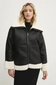 Answear Lab geaca femei, culoarea negru, de tranzitie imagine