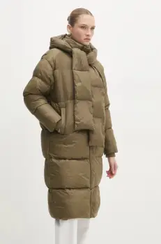 Answear Lab geaca femei, culoarea verde, de iarna, oversize imagine