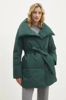 Answear Lab geaca femei, culoarea verde, de iarna, oversize imagine