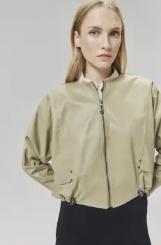 Answear Lab geaca femei, culoarea verde, de tranzitie imagine