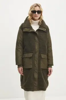 Answear Lab geaca femei, culoarea verde, de tranzitie imagine