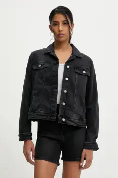 Answear Lab geaca jeans culoarea negru, de tranzitie imagine