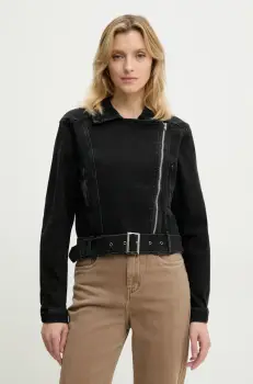 Answear Lab geaca jeans culoarea negru, de tranzitie imagine