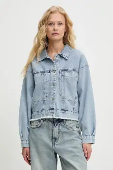 Answear Lab geaca jeans de tranzitie, oversize imagine