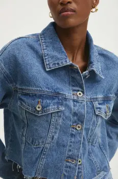 Answear Lab geaca jeans femei, de tranzitie, oversize imagine