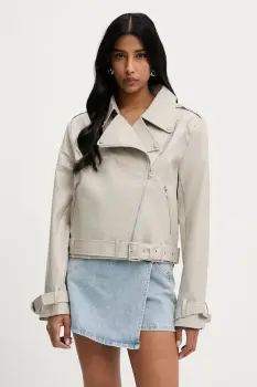 Answear Lab geaca ramones culoarea bej, de tranzitie imagine