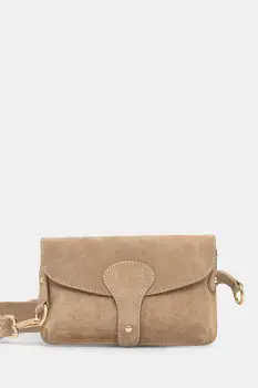 Answear.LAB geanta de mana din piele intoarsa culoarea bej imagine