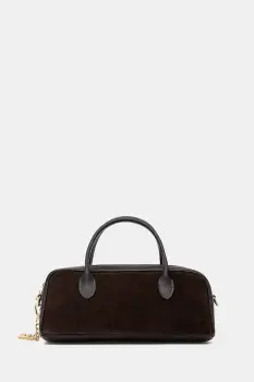 Answear.LAB geanta de mana din piele intoarsa culoarea maro imagine