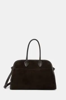 Answear.LAB geanta de mana din piele intoarsa culoarea maro imagine