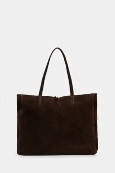 Answear.LAB geanta de mana din piele intoarsa culoarea maro imagine