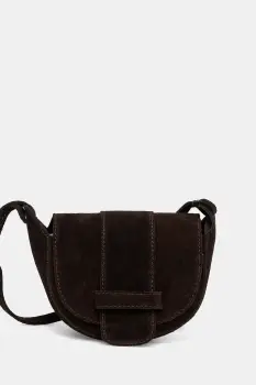 Answear.LAB geanta de mana din piele intoarsa culoarea maro imagine