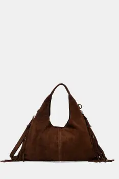 Answear.LAB geanta de mana din piele intoarsa culoarea maro imagine