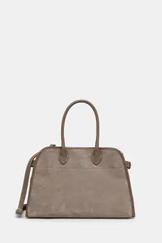 Answear.LAB geanta de mana din piele intoarsa culoarea maro imagine