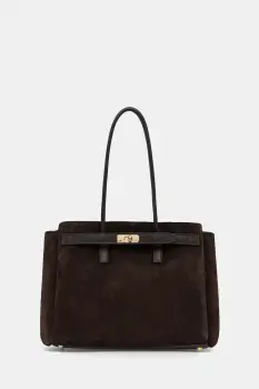 Answear.LAB geanta de mana din piele intoarsa culoarea maro imagine