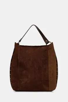 Answear.LAB geanta de mana din piele intoarsa culoarea maro imagine