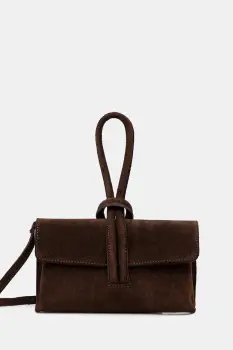 Answear.LAB geanta de mana din piele intoarsa culoarea maro imagine