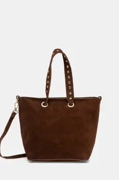 Answear.LAB geanta de mana din piele intoarsa culoarea maro imagine