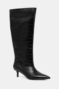 Answear.LAB ghete de piele culoarea negru, cu toc cui imagine