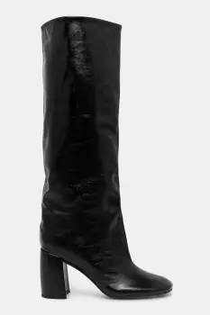 Answear.LAB ghete de piele culoarea negru, cu toc drept, izolare usoara imagine