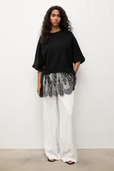 Answear.LAB hanorac oversized pentru femei, cu vascoza imagine