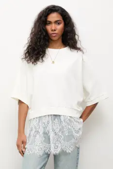 Answear.LAB hanorac oversized pentru femei, cu vascoza imagine