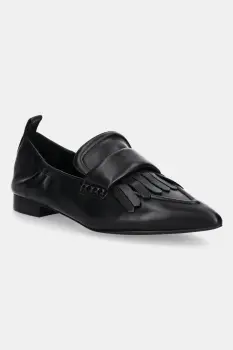Answear.LAB mocasini de piele culoarea negru, cu toc plat imagine